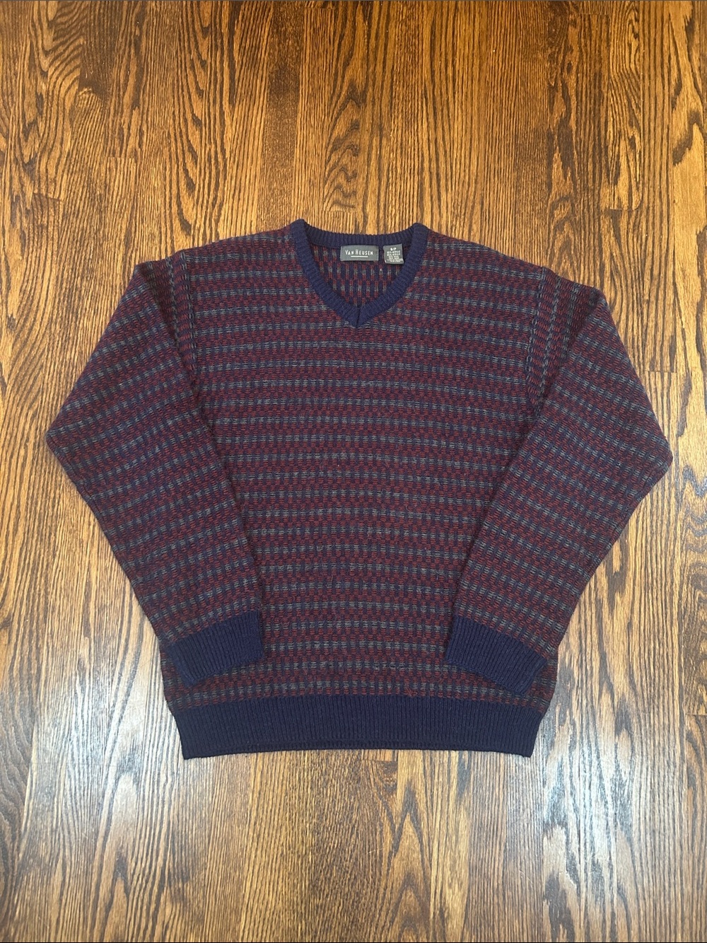 Vintage 90s Knit Wool Blend V-Neck Sweater